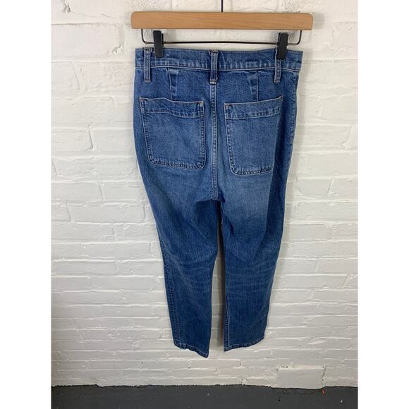 Madewell Women's Classic Fit Straight Leg Full Length Jeans Denim Blue Size 24 - Picture 4 of 7